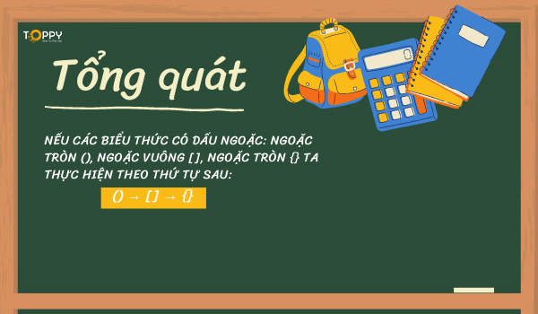 Thứ tự thực hiện phép tính có dấu ngoặc