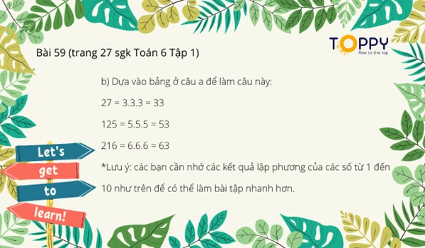 Bài 59, trang 27. Sách giáo khoa toán 6, tập 1