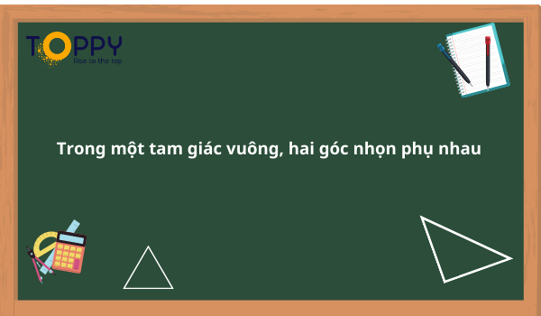 Áp dụng trong tam giác vuông