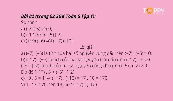 Hướng dẫn giải bài tập nhân hai số nguyên cùng dấu sách giáo khoa toán lớp 6