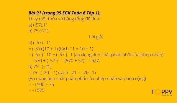 Hướng dẫn giải bài tập sách giáo khoa Tính chất của phép nhân