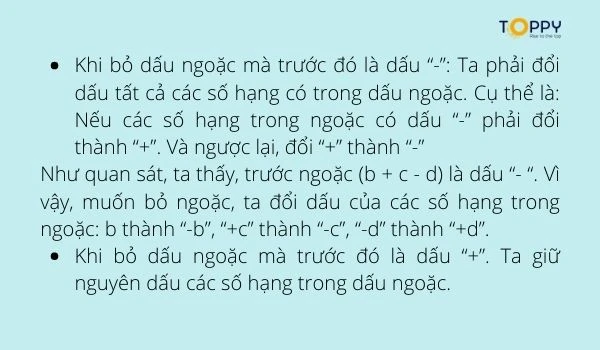 Lý thuyết - chi tiết bài giảng về quy tắc dấu ngoặc cho học sinh lớp 6