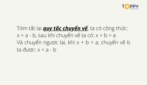  Quy tắc chuyển vế toán lớp 6