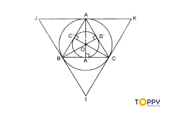 Bài tập toán 9 bài đường tròn ngoại tiếp, đường tròn nội tiếp của tam giác