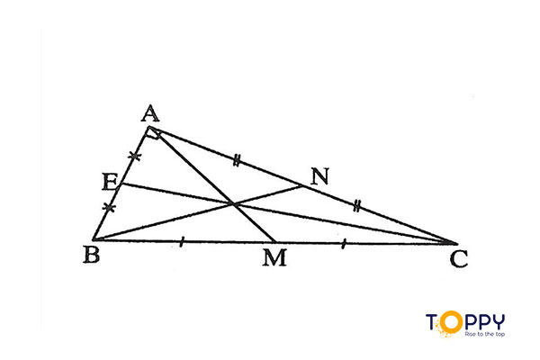 Giao điểm của 3 đường trung tuyến là gì - tính chất ba đường trung tuyến của tam giác