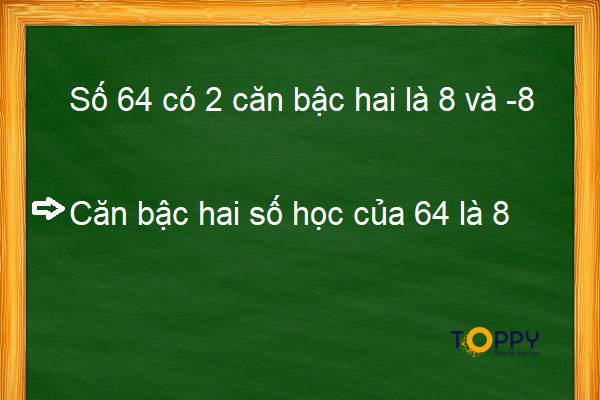 Ví dụ minh họa về căn bậc 2 số học của một số tự nhiên bất kỳ