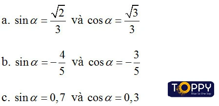 Giải bài tập SGK giá trị lượng giác của 1 cung