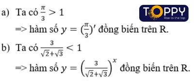 Hàm số mũ hàm số logarit toán 12
