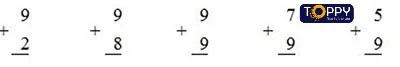 9 cộng với một số: 9 + 5