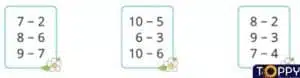 Phép trừ trong phạm vi 10– Chi tiết lời giải toán lớp 1 cho bé