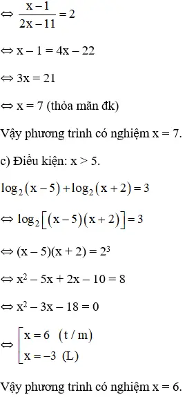 Phương trình mũ và phương trình Logarit - Giải bài tập SGK Toán 12