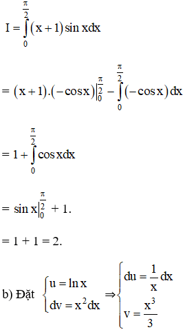 Tích phân – Giải bài tập SGK Toán 12